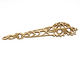 Brass Filigree Domed Flower Drop 18x44mm