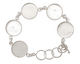 Silver (plated) Circle Bezel Link Bracelet 19mm