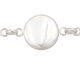 Silver (plated) Circle Bezel Link Bracelet 19mm