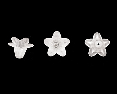 Lucite Seafoam 5 Petal Small Bellflower 12x18mm