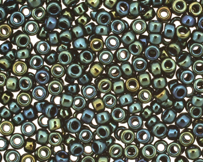 TOHO Metallic Iris Green/Brown Round 15/0 Seed Bead
