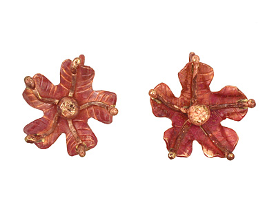 Patricia Healey Copper 5 Petal Flower Charm 22mm