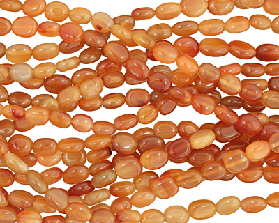 Carnelian (natural-orange) Tumbled Nugget 8-10x7-8mm