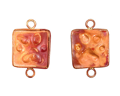 Patricia Healey Copper Paw Print Large Vertical Link 21x33mm