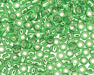 TOHO Peridot (with Silver Lining) Round 11/0 Seed Bead