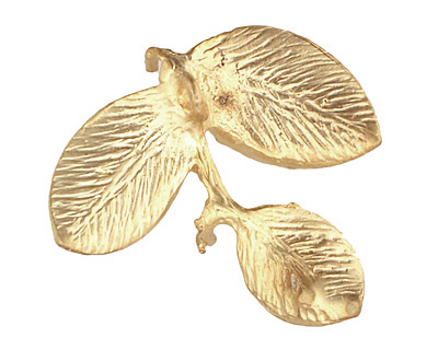 Ezel Findings Gold (plated) Camellia Leaves Pendant 27x24mm
