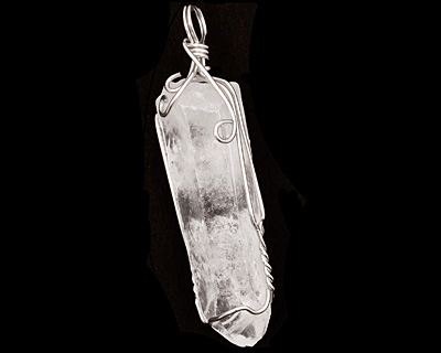Rock Crystal Stick w/ Bail Pendant 13-15x56-63mm