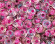 TOHO Crystal (with Opaque Fuschia Lining) Magatama 3mm Seed Bead