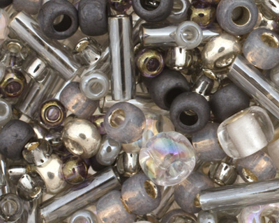 TOHO Tenin Gray/Gold Seed Bead Mix