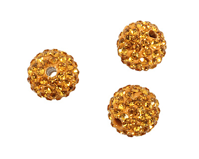 Topaz Pave Round 10mm