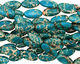 Teal Impression Jasper Flat Oval 30x15mm