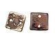 Earthenwood Studio Ceramic Oxidation Small Square Floral Scroll Link 19mm