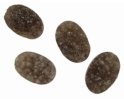 Smoky Agate Druzy Oval 30x20mm