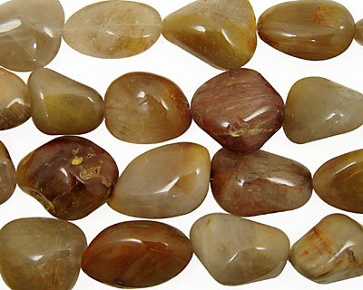 Rutilated Quartz (multi) Tumbled Nugget 25-40x18-25mm