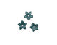 C-Koop Enameled Metal Peacock Blue Small 5 Petal 12mm
