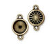TierraCast Antique Brass (plated) Faceted Link 21x14mm