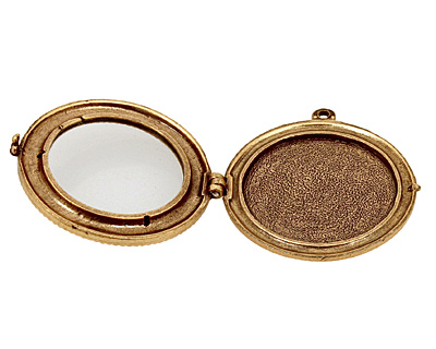 Nunn Design Antique Gold (plated) Large Beaded Locket 44mm