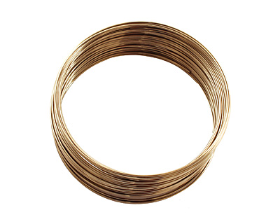 Remembrance Stainless Steel Memory Large Wire Harvest Gold Bracelet 1 oz.