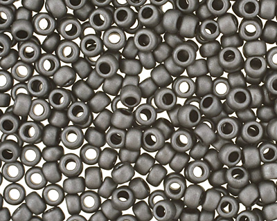 TOHO Matte Opaque Gray Round 15/0 Seed Bead