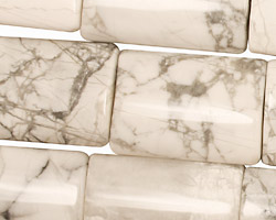 White Howlite Thin Pillow 25x18mm