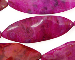 Ruby Crazy Lace Agate Wavy Horse Eye 45x16mm