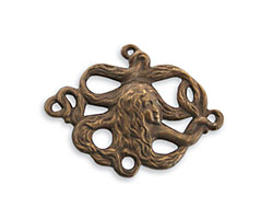 Vintaj Natural Brass Maiden Tresses Pendant 35x26mm