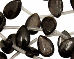 Hypersthene Flat Teardop 10x15mm