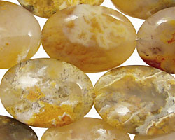 Idaho Plume Agate Flat Oval 25x18mm
