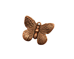 Stampt Antique Copper (plated) Butterfly Charm 19x15mm