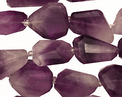 Amethyst Faceted Nugget 14-25x9-20mm