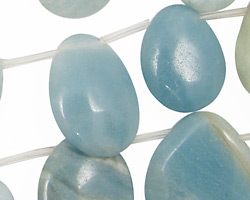 Amazonite Freeform Flat Drop 14-25x17-37mm