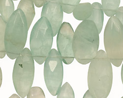 Green Fluorite Faceted Spear Drops 6-11x9-22mm