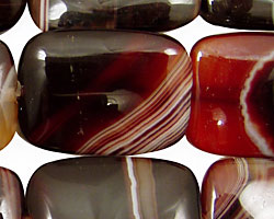 Brown Lace Agate Thin Pillow 30x22mm