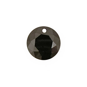 Onyx Faceted Coin 16mm