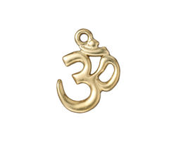 TierraCast Gold (plated) Om Pendant 16x22mm