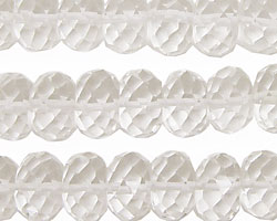 Rock Crystal Faceted Rondelle 8x12mm