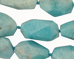 Peruvian Amazonite Faceted Nugget 20-25x11-16mm