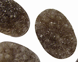 Smoky Agate Druzy Oval 30x20mm