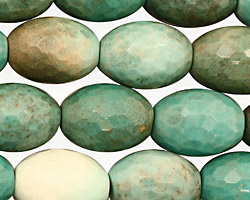 China Variscite Faceted Rice 18x13mm