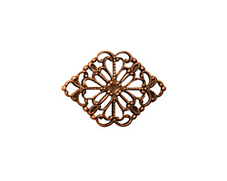 Stampt Antique Copper (plated) Carnivale Connector 21x15mm