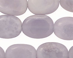 Chalcedony Flat Freeform Oval 18-20x13-15mm