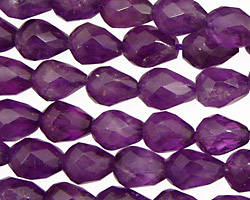 Amethyst Faceted Teardrop 11x8mm