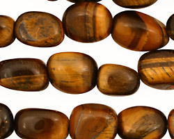 Tiger Eye Tumbled Nugget 10-15x9-12mm