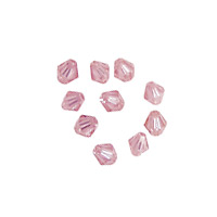 Pink Peony Faceted Bicone 4mm