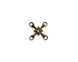 Vintaj Natural Brass Promise Connector 12mm