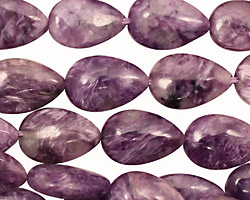 Charoite Flat Teardrop 15x10mm