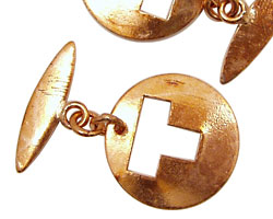 Copper Modern Circle Toggle Clasp with 
