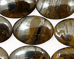 Tiger Iron Flat Oval 25x18mm