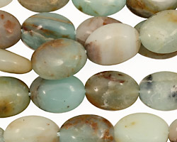 Peruvian Blue Opal Flat Oval 14x10mm