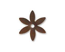 Vintaj Natural Brass 6 Petal Cut Out 19mm